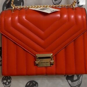 Michael Kors Elegant Orange Quilted leather Women's Bag new tags